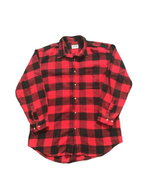 Other Designers Vintage Pepsi Cola Checkered Flannel Shirt Red