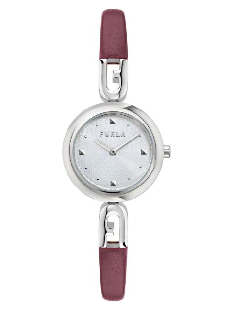 FURLA Furla Glamour Chic Mixed Material Bracelet Watch, 28mm in Silver-Tone at Nordstrom