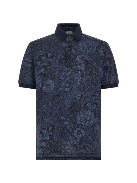 Etro Etro Men Paisley-Print Cotton Roma Polo