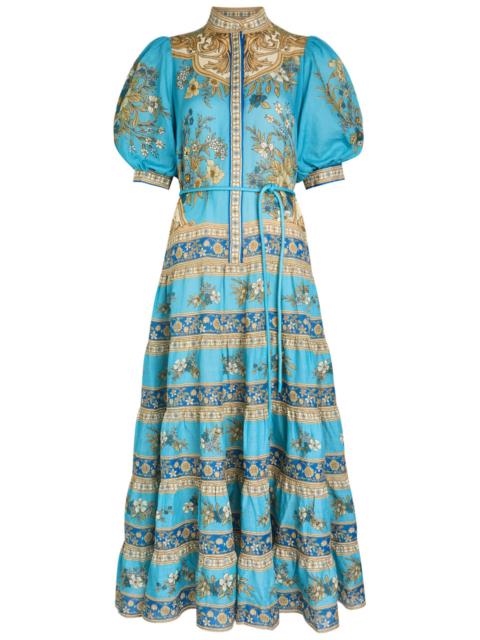 ALÉMAIS Alemais Cassie Printed Woven Midi Dress