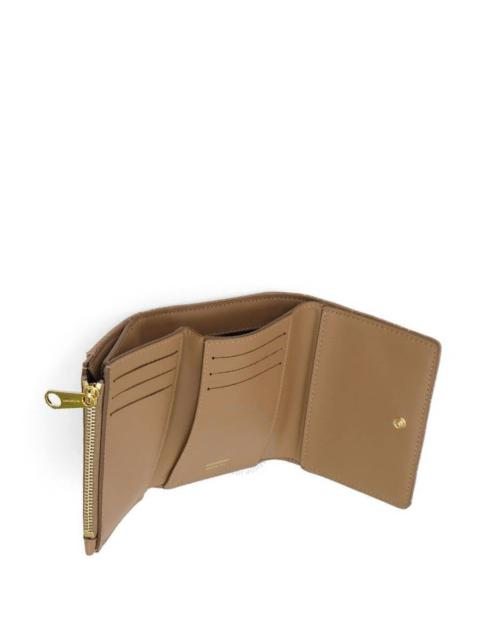Burberry Compact Tri-Fold Leather Wallet