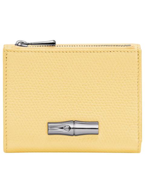 Longchamp Le Roseau Compact wallet Yellow Chick - Leather