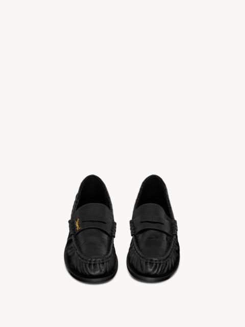 SAINT LAURENT le loafer penny slippers in eel