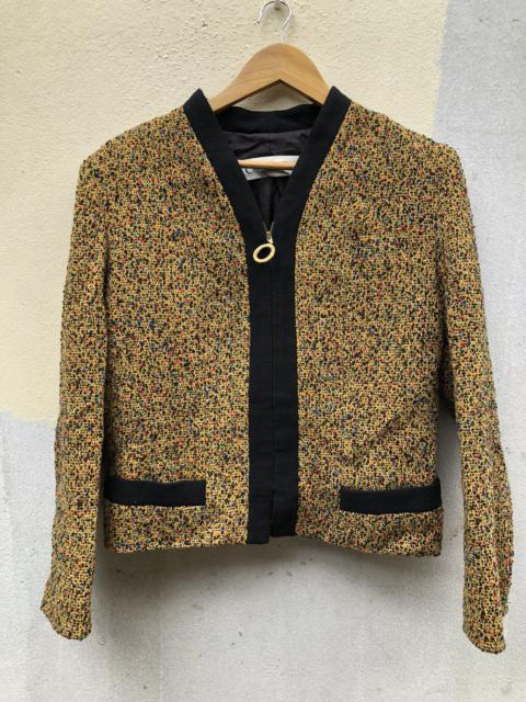 Dior Christian Dior Knitwear Cropped Tweeds Zip up Jackets