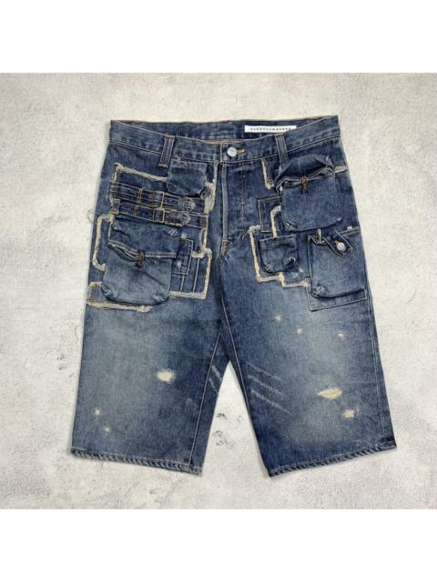 Other Designers Final Home - Sunao Kuwahara Denim Shorts Multi Pocket