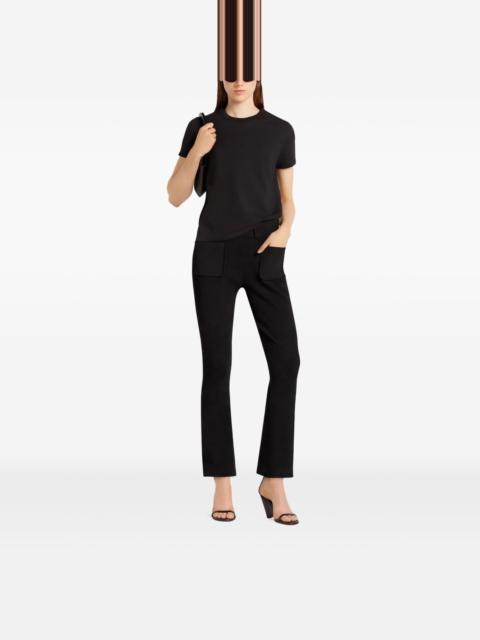 ribbed flared trousers