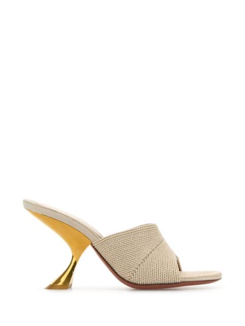 Amina Muaddi Amina Muaddi Women Sand Fabric Taylor Mules