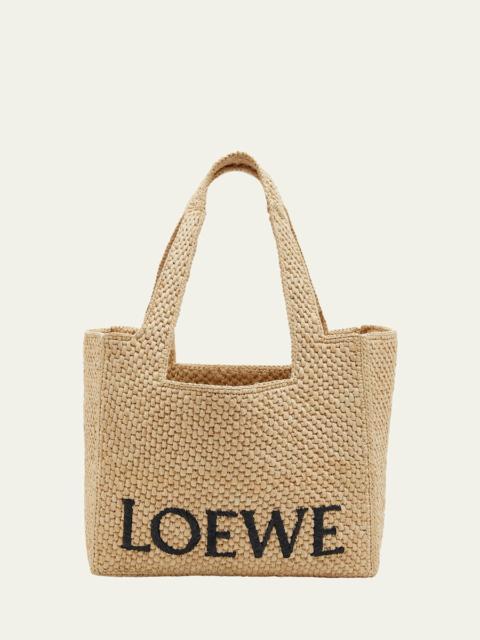 Loewe x Paula’s Ibiza Logo Medium Raffia Tote Bag