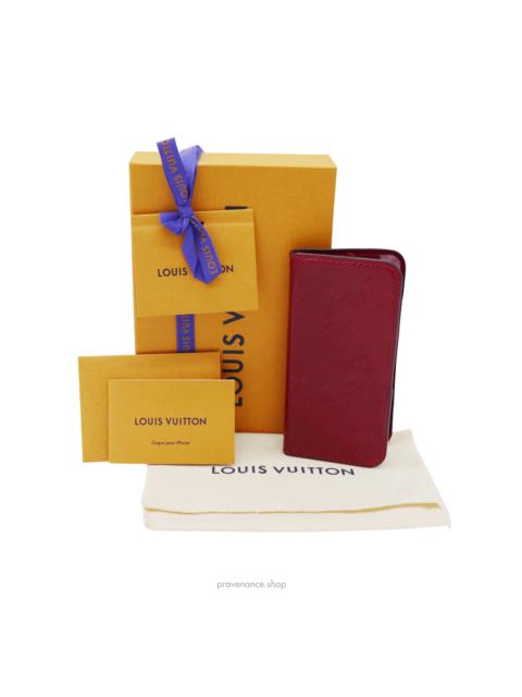 Louis Vuitton iPhone X/Xs Folio Case - Fuchsia Epi Leather