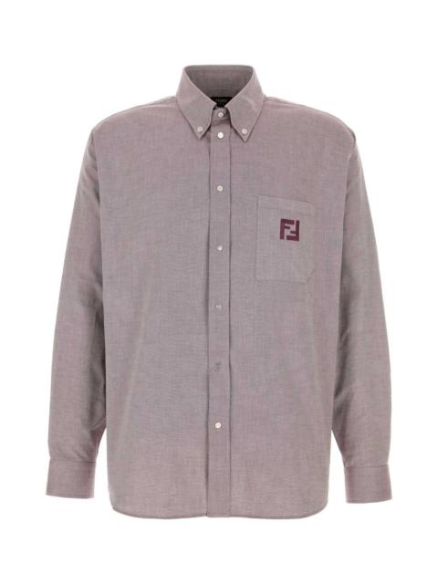 FENDI Fendi Men Purple Oxford Shirt