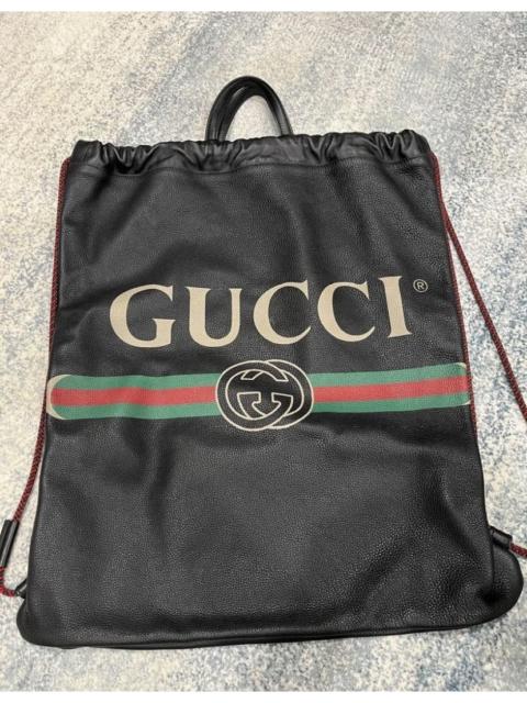 GUCCI Authentic Gucci Large Dawstring Backpack