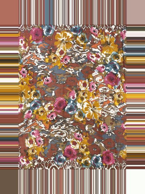 floral-print scarf