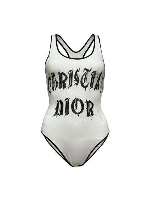 CHRISTIAN DIOR Spring Summer 2002 Gothic Logo Swimsuit