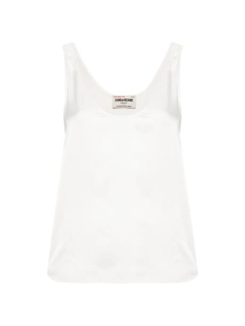Zadig & Voltaire scoop-neck satin tank top