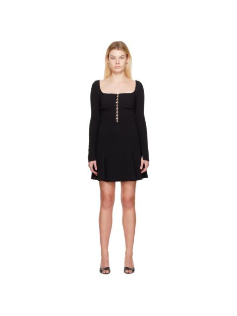 Blumarine Black Hook-Eye Minidress