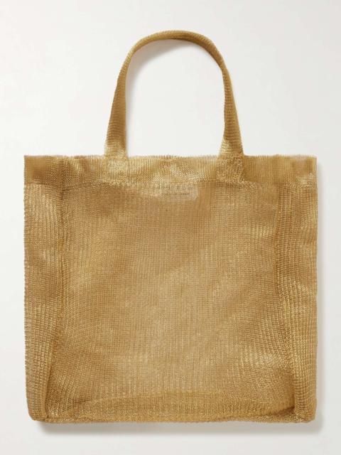 Imogen mini metallic mesh tote Gold