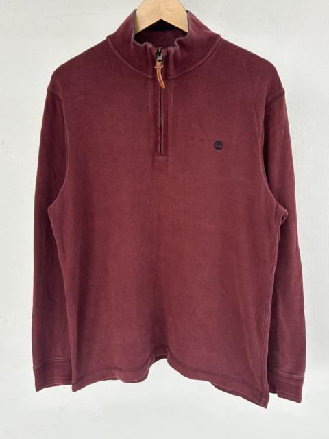 Timberland Timberland Marroon Halfzipper Logo
