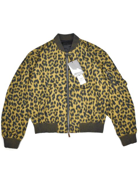 Dior DIOR Leopard Print Woven Bomber Jacket Saddle Pocket