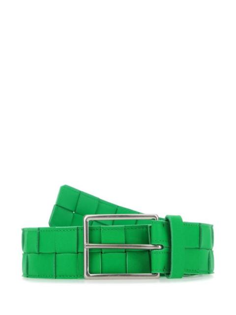 BOTTEGA VENETA Green Leather Belt