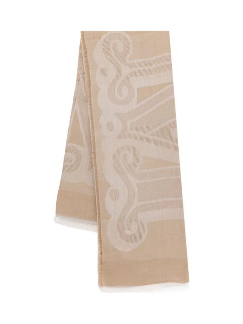 Max Mara Modal, Linen And Cotton Blend Scarf