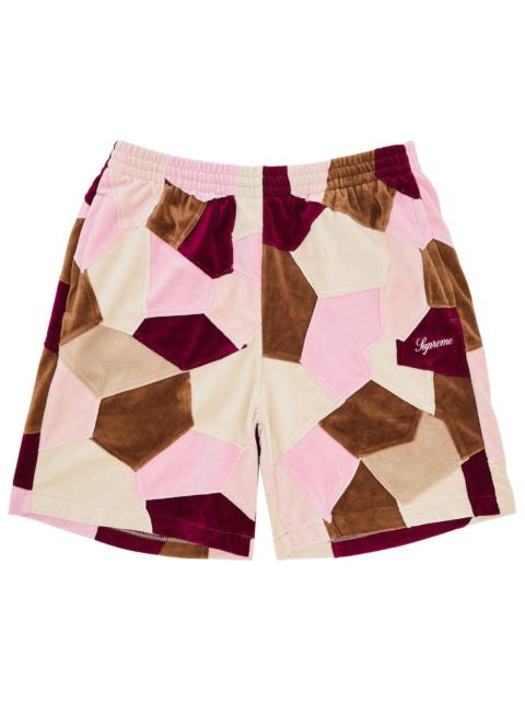 Supreme Supreme Patchwork Velour Short 'Tan'