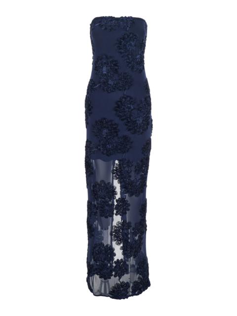 Rotate Women 3D Mesh Maxi Dress