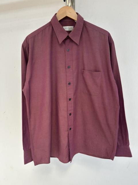 SAINT LAURENT YSL Vintage Marroon Button Ups