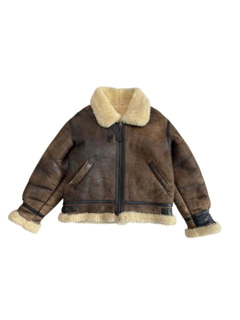 Schott B3 Jacket Sheep Skin Genuine Shearling Texas Tanning