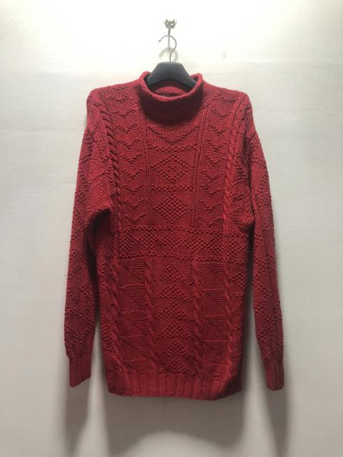 Other Designers POLO RALPH LAUREN Hand Knit Turtleneck Silk Cotton
