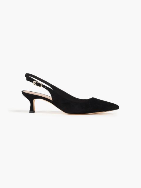 Stuart Weitzman Isla suede slingback pumps