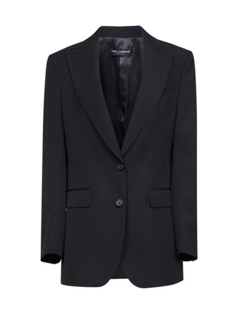 Dolce & Gabbana Dolce & Gabbana Women Black Wool Gabardine Jacket