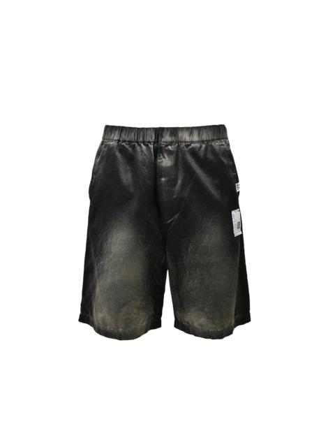 Maison MIHARAYASUHIRO SUN FADED SATIN SHORTS / BLK