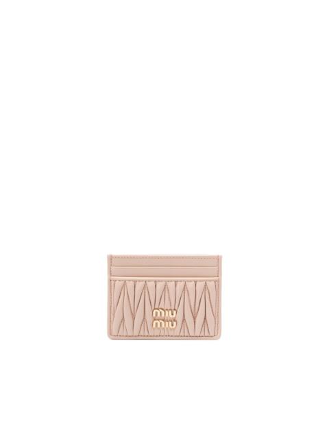 Miu Miu Matelassé Nappa Leather Card Holder