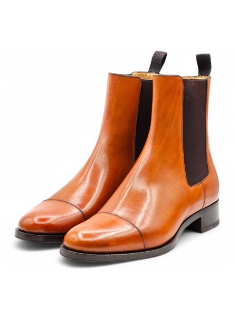 Christian Louboutin Antonio Leather Chelsea Boots Brown EU 40.5 US 7.5 New $1350