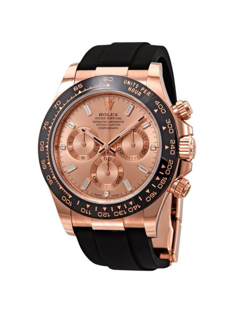 ROLEX Rolex Cosmograph Daytona Pink Diamond Dial Men's Chronograph Oysterflex Watch 116515PKDR