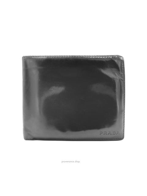 Prada Bifold Wallet - Black Patent Leather