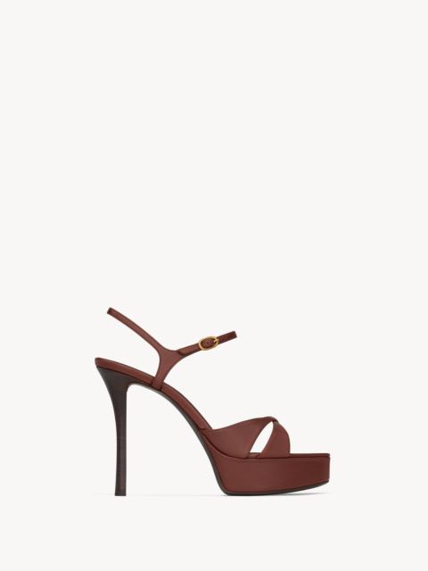SAINT LAURENT DEBBIE PLATFORM SANDALS IN SMOOTH LEATHER