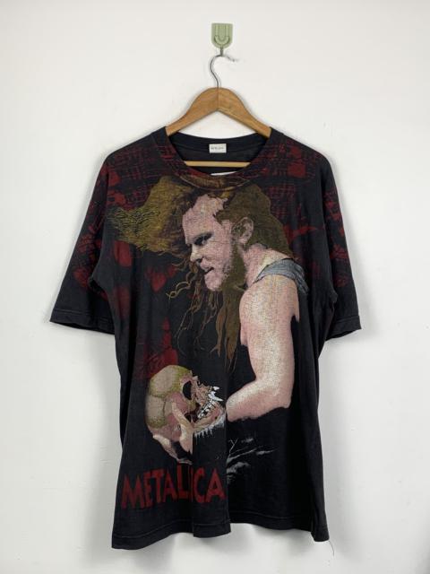 Other Designers Vintage - Vintage 90s Metallica All Overprint Bootleg Band Tee