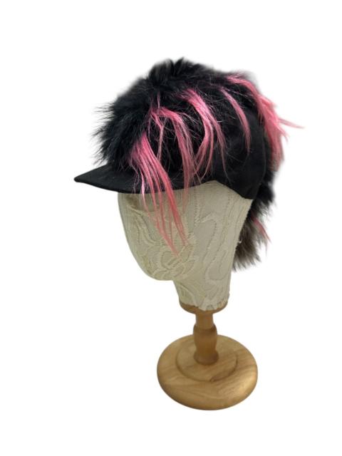 FENDI FENDI X KARL LAGERFELD RACOON MOHAWK CAP