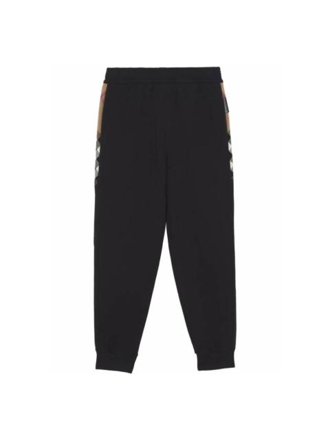 Burberry Stephan Check Trim Cotton Joggers