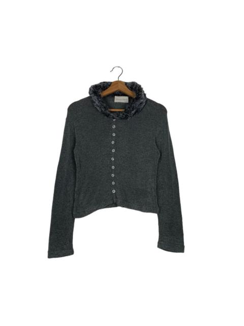 Other Designers Vintage - VANESSA VOLONTE Milano Fur Neck Button Shirt #0298-C13