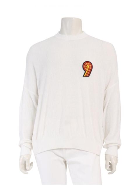 AMI Paris AMI 2017SS Knit Ivory Emblem Crew Neck Oversized Sweater