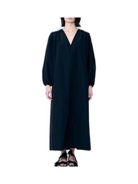 The Row Beauvoir V-neck Midi Dress