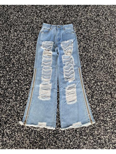 Other Designers If Six Was Nine - INSANE🔥ONE SPO JAPAN DISTRESS RIPS ZIPPER LEG DENIM JEANS