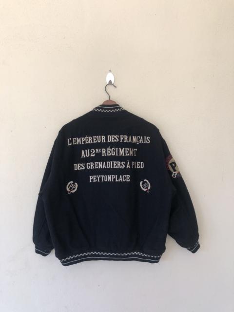 Other Designers Japanese Brand - Vintage Peyton Place/PPFM Black Wool Varsity