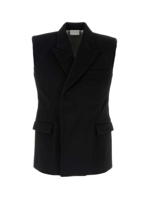 Other Designers Vtmnts Men Black Wool Sleeveless Blazer