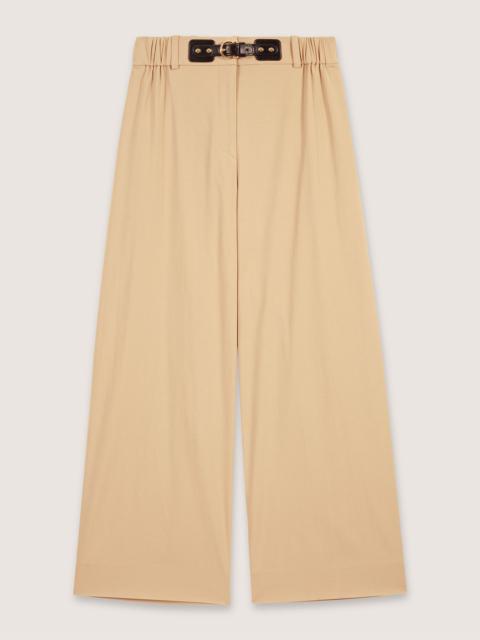 maje Wide-leg cotton trousers
