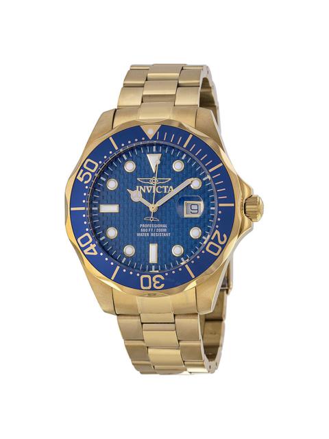 Other Designers Invicta Pro Diver Blue Cabon Dial Gold Ion-plated Men's Watch 14357