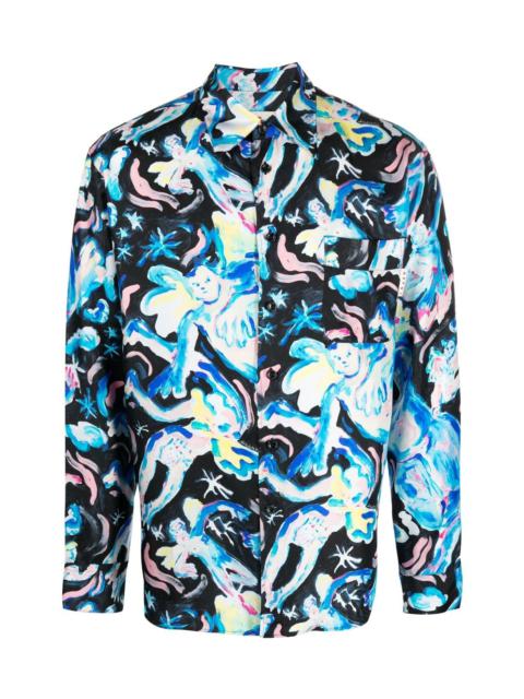 Marni ILLUSTRATION-PRINT SILK SHIRT