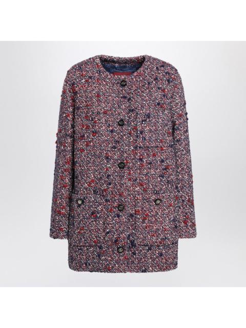 GUCCI Gucci Blue And Red Wool Bouclé Jacket Women